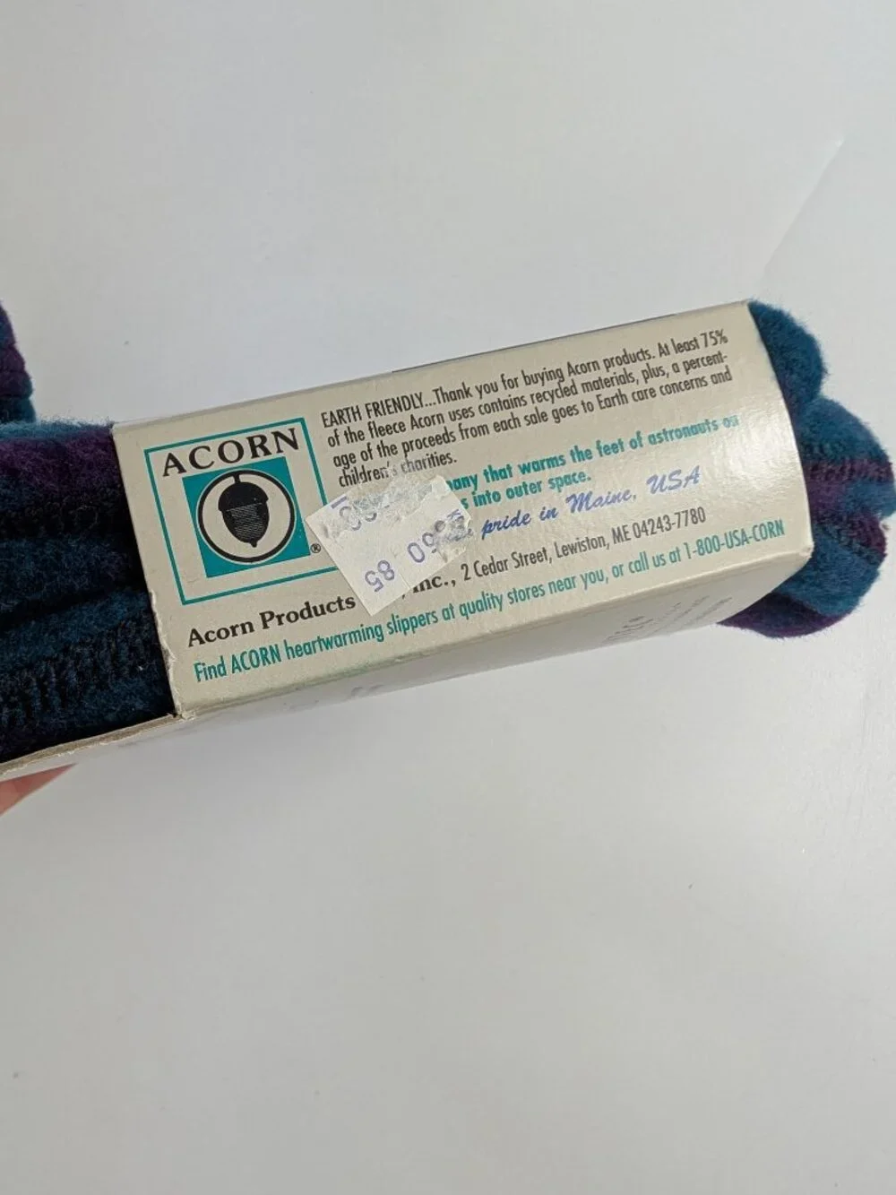 VTG Acorn Sox Ultra Fishing Hunting Fleece Socks Polartec Blue Purple Medium NWT